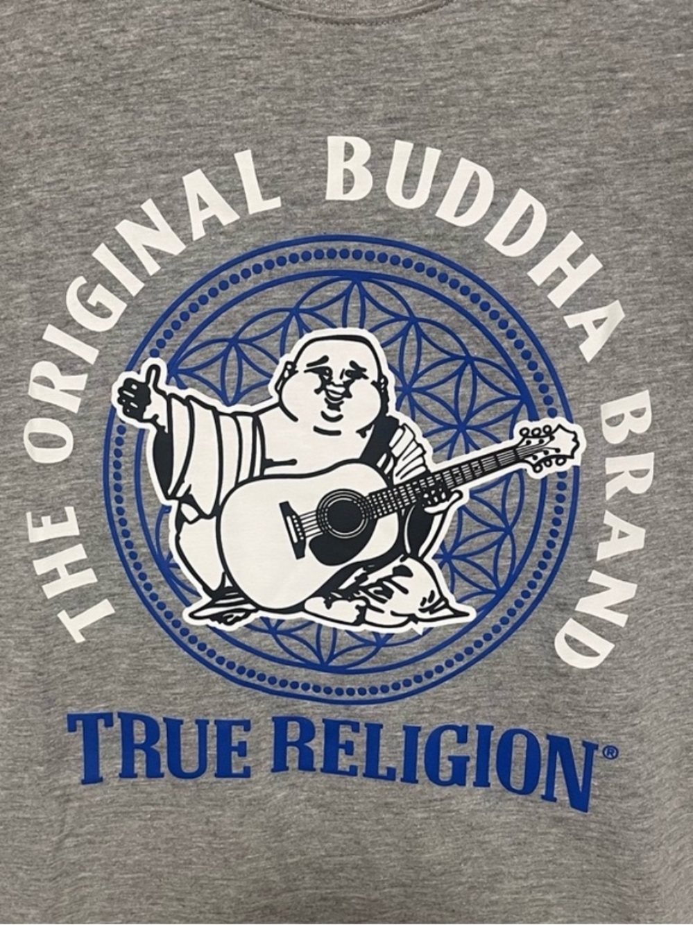 TRUE RELIGION Original Buddha Brand Graphic Tee Heather Grey XL NWT - Picture 3 of 10